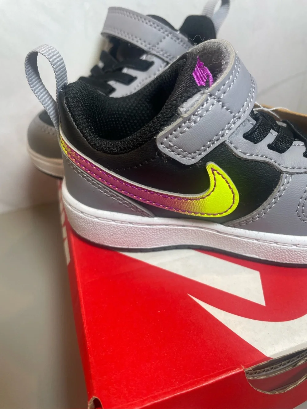 Nike Court Borough Low Toddler Sneakers Grey Sz 5c NEW